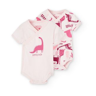 PACK X 2 BODYS DINOS ROSA -BOBOLI