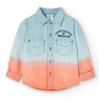 Camisa denim manga lavado bleach - Boboli