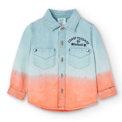 Camisa denim manga lavado bleach - Boboli
