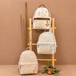 Pañalera happy bear beige