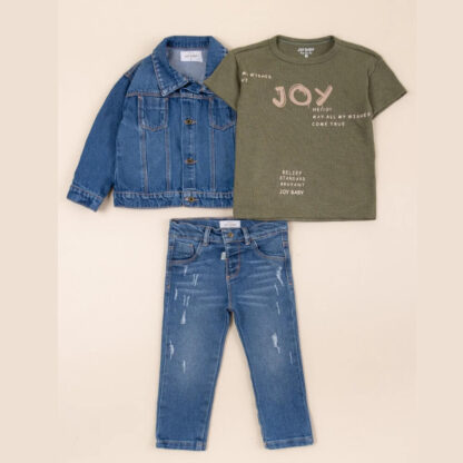 CONJUNTO 3 PRENDAS NIÑO BELIEF VERDE