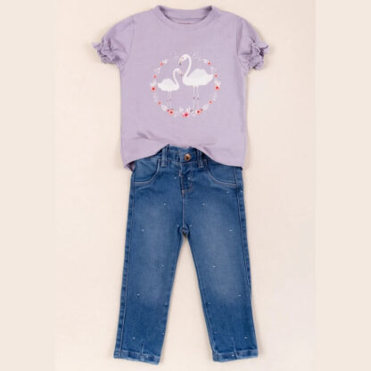 Conjunto flamenco morado
