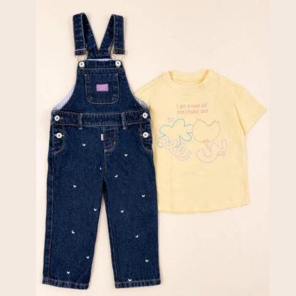 Conjunto overol cool kit amarillo