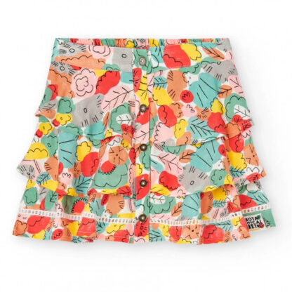 Falda Niñal Boboli con Estampado Floral Multicolor