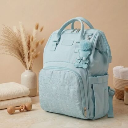 Pañalera osos ternura pastel azul