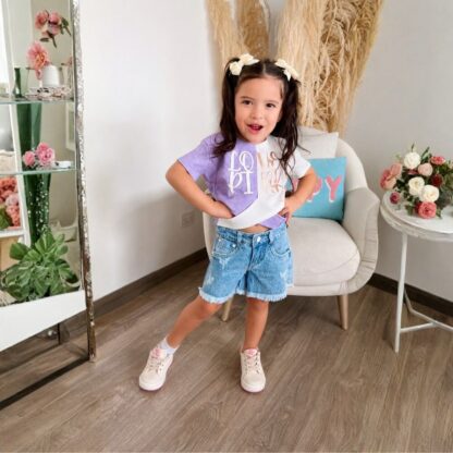 Short con Brillos Strass