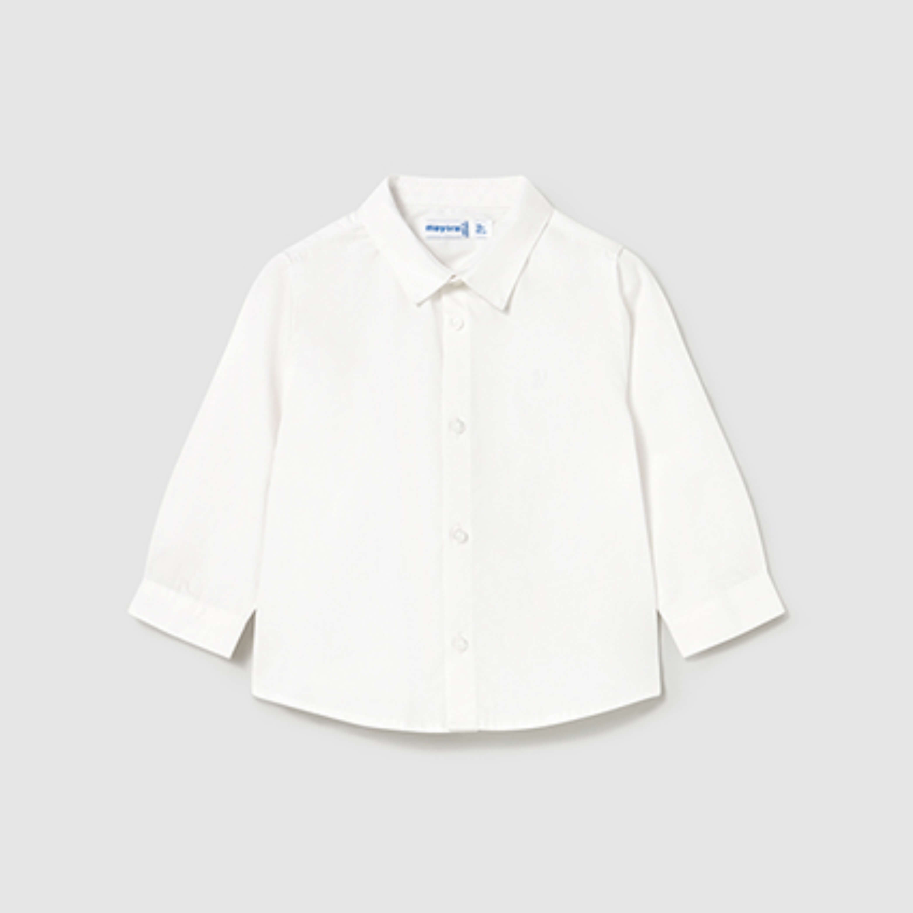 Camisa blanca bebé manga larga - Mayoral
