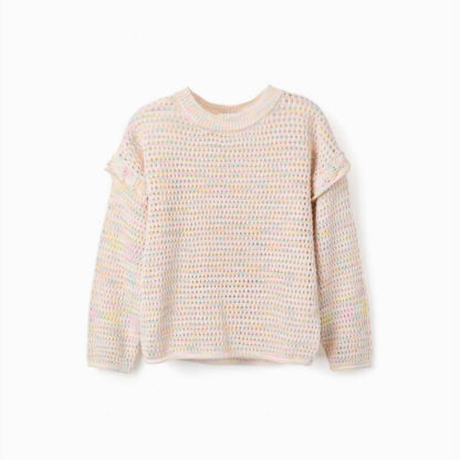 Buso de punto multicolor con volantes