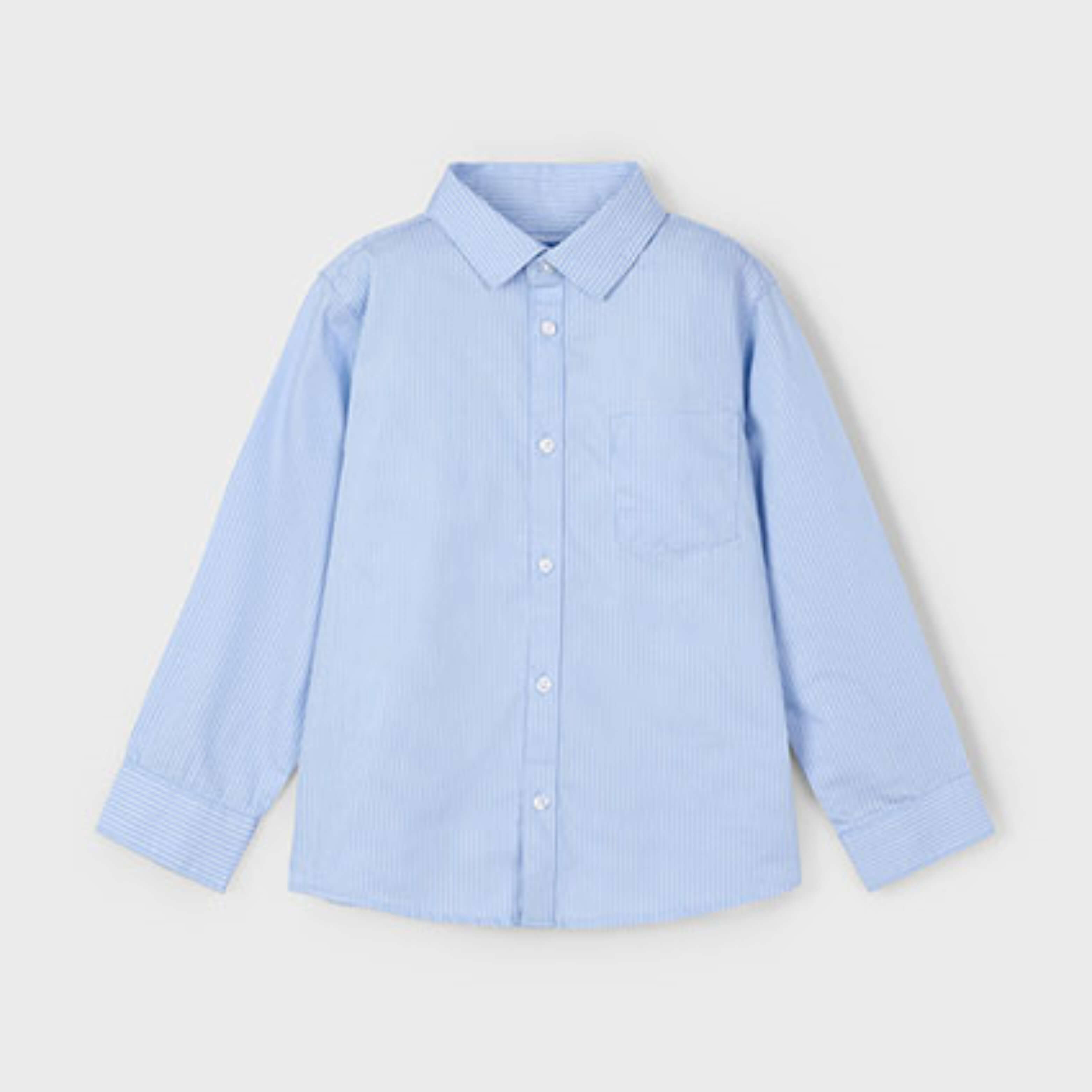 Camisa niño celeste de rayas - Mayoral