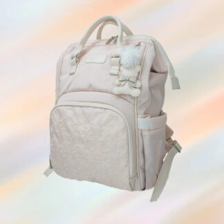Pañalera osos ternura pastel beige