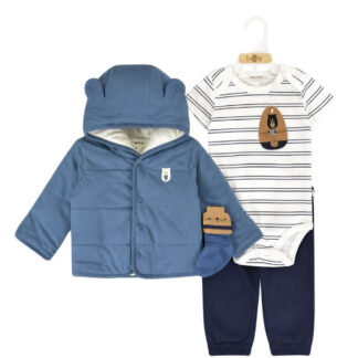Conjunto para bebé x4 piezas azul
