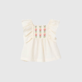 Blusa con bordado floral - Zippy