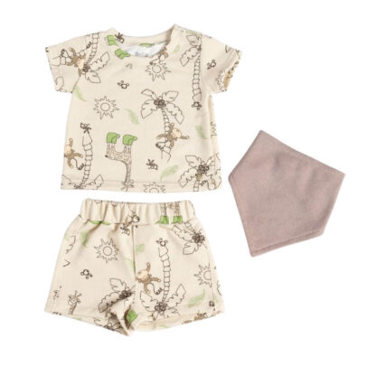 Conjunto para bebé x3 piezas safari