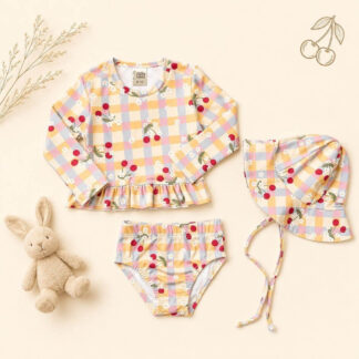 Traje de baño para bebé estampado cherry