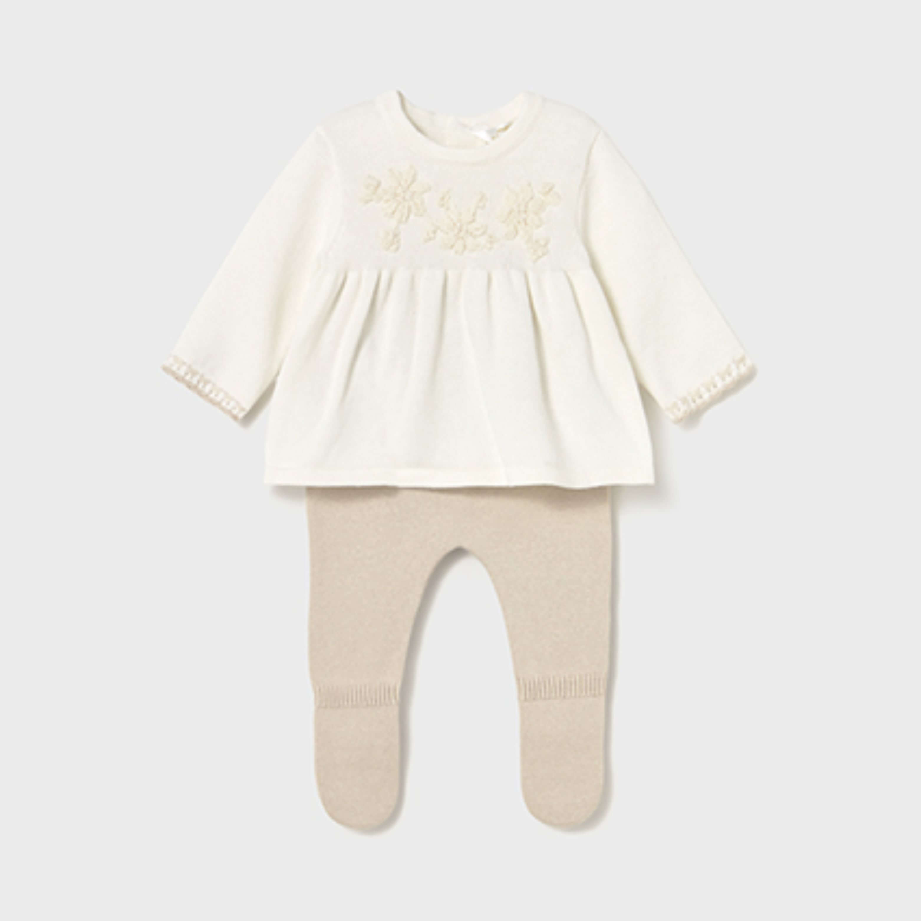 Conjunto bebé niña bordado floral - Mayoral