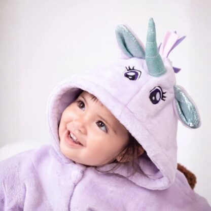Ruana unicornio lila