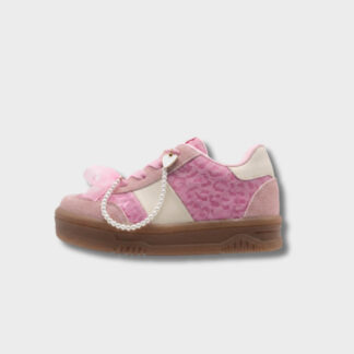 Tenis rosa animal print