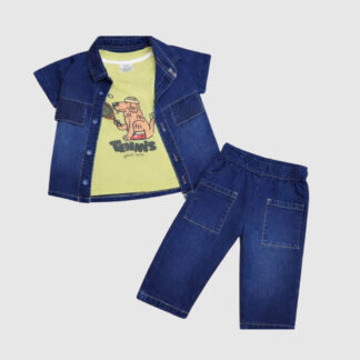 Conjunto denim verde “Tennis Good Boy”