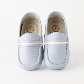 Mocasín de Niño Color Azul con Blanco