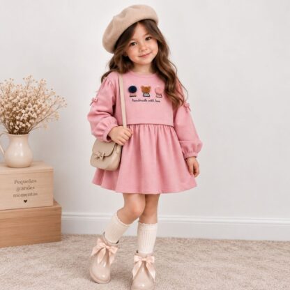 Vestido Felpa Bordado Niña - Mayoral