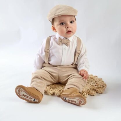 Traje en Pana Beige bebé