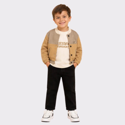 Conjunto 3 Prendas Niño Forever Beige