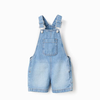 Overol Corto Bolsillos Denim Claro Zippy