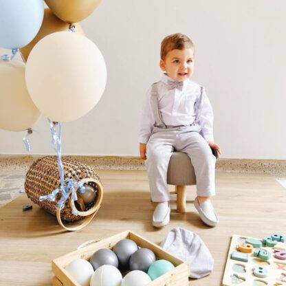 Traje en Pana Gris bebé niño