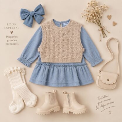 Vestido con Chaleco Bebé - Mayoral