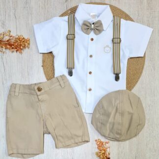 Conjunto Bermuda Niño Tirantes Rayas