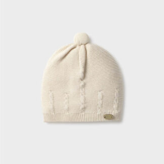 Gorro Tejido Recién Nacido Beige - Mayoral