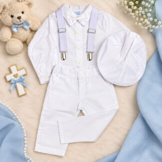 Conjunto Blanco Niño Tirantes & Corbatín