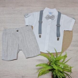 Conjunto Niño Tirantes Gris
